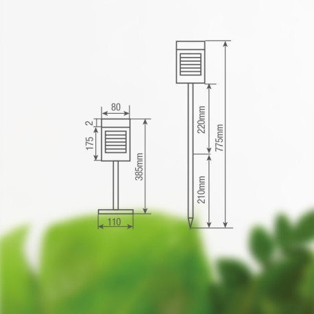 Estaca jardín solar LED Alata mata insectos 5w 1600-1800w GSC