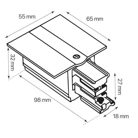 Alimentación derecha carril trifasico Kodiak I-TEC
