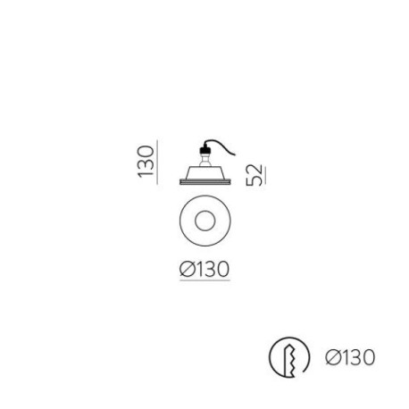 Empotrable de techo Gamma GU10 LED Blanco de ACB Iluminación