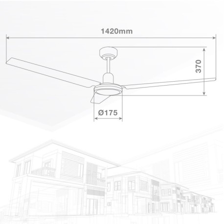 Ventilador de techo Saltok blanco GSC