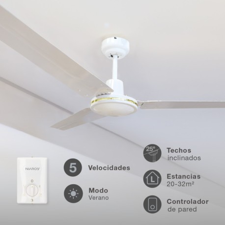 Ventilador de techo Saltok blanco GSC