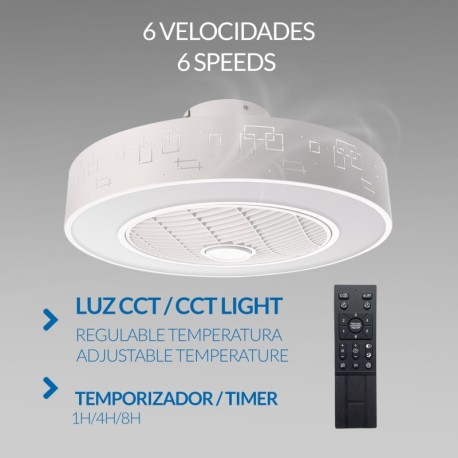 Ventilador de techo Plus Sticks blanco Mimotec