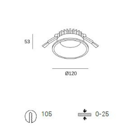 Downlight Jet Ø120mm 10.1w IP20/54 Forlight