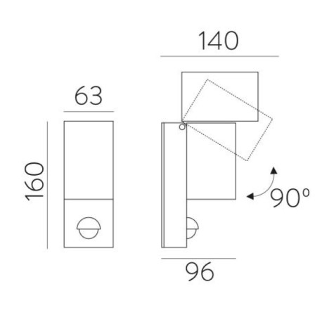 Aplique Cala Led orientable de ACB Iluminación