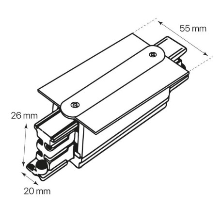 Alimentador intermedio carril trifásico Kodiak I-TEC