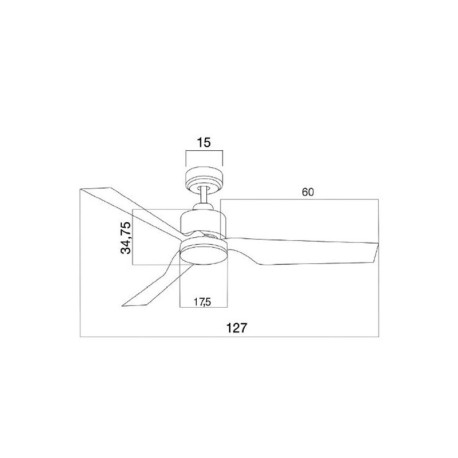 Ventilador de techo Ekos 15w CCT níquel CristalRecord