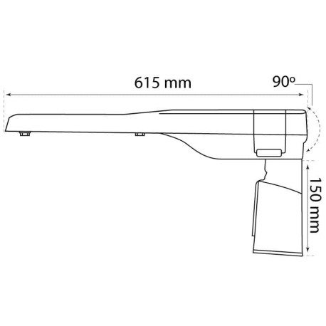 Luminaria vial Azor 120w On-Off gris I-TEC