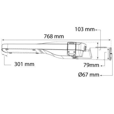 Luminaria vial Azor 120w On-Off gris I-TEC