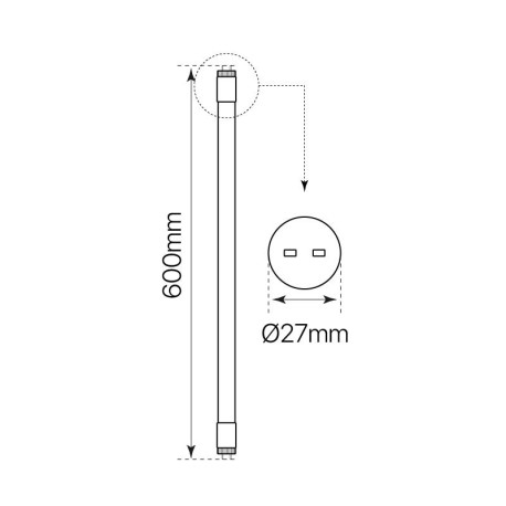 Tubo led ECO T8 10w 60 cm I-TEC