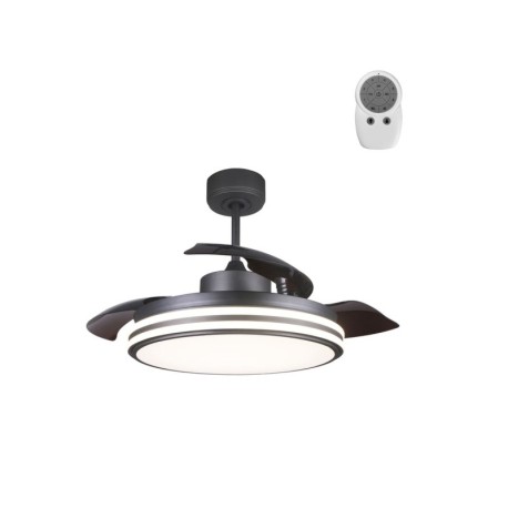 Ventilador de techo Louis 35w CCT negro CristalRecord