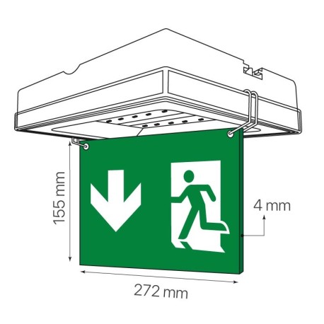 Letrero "Exit" para emergencia Visel I-TEC
