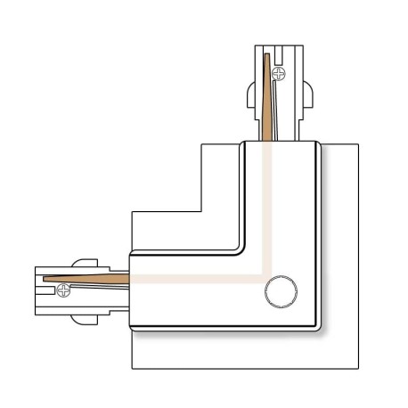 Conector L derecha carril trifásico Kodiak I-TEC