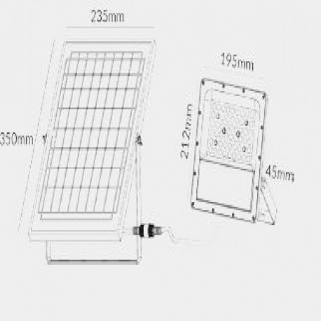 Proyector LED solar JUNO 12w  S100 LDVlighting