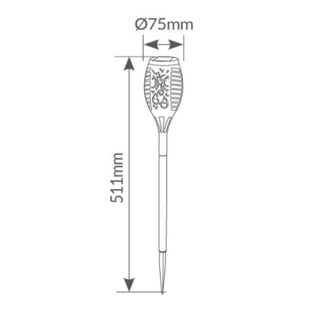 Pack-12 Estaca jardín solar LED Kodala 1600-1800K IP44 GSC