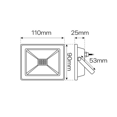 Proyector LED Eco negro 10W I-TEC