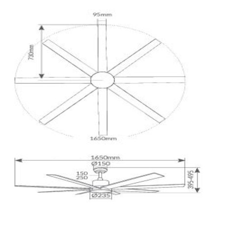 Ventilador de techo Diongo Blanco GSC