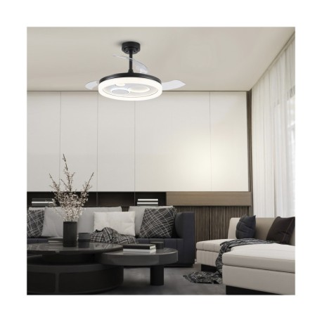 Ventilador de techo Naira 50w CCT negro CristalRecord