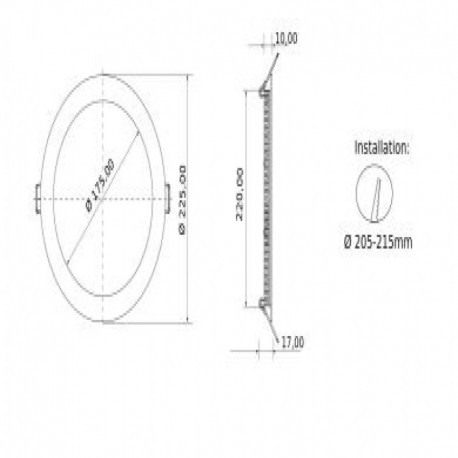 Downlight empotrable Michigan 18w Threeline