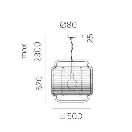 Lámpara de techo Corda 500 de ACB Iluminación