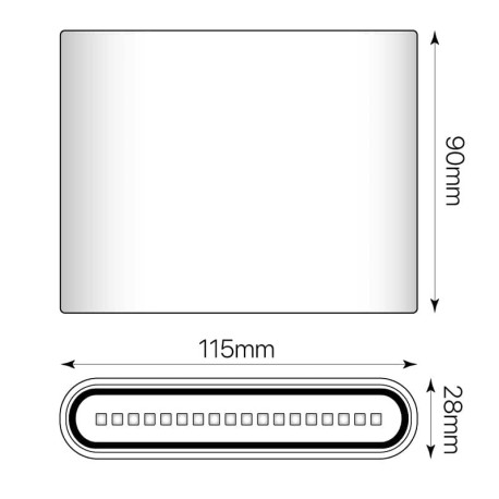 Aplique exterior Demon 1 2x3w I-TEC