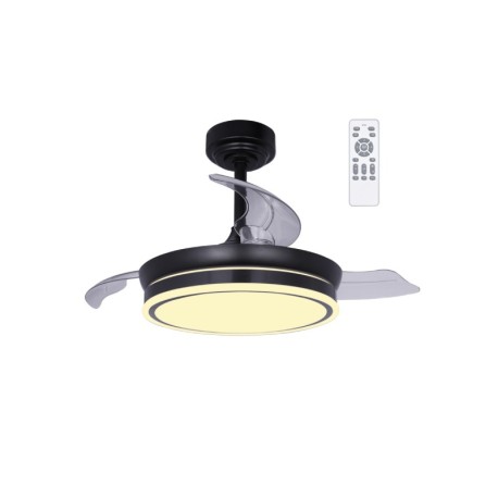 Ventilador de techo Moss Mini negro 46w CCT CristalRecord
