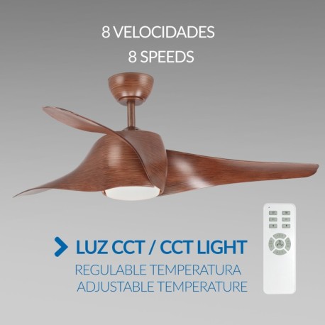 Ventilador de techo Fanton madera Mimotec