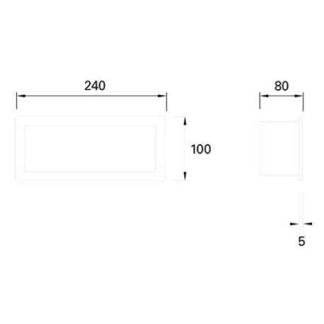 Empotrable de pared Tamesis 15w E27 Forlight