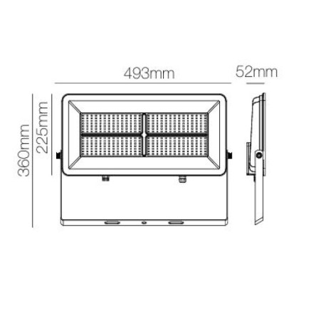 Foco proyector Polaris negro Beneito Faure