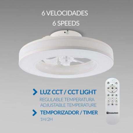 Ventilador de techo Venecia blanco Mimotec