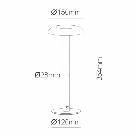 Lámpara portátil Bimba 2w Switch Beneito Faure