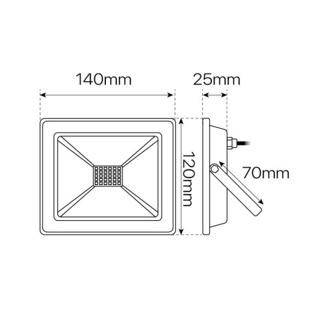 Proyector LED Eco negro 20W I-TEC