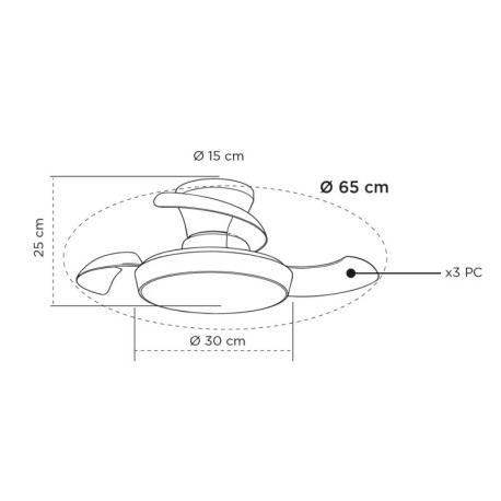 Ventilador de techo Creta CCT blanco CRisralRecord