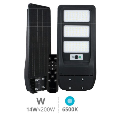 Farola solar LED Buat c/sensor movimiento y crepuscular IP65 GSC