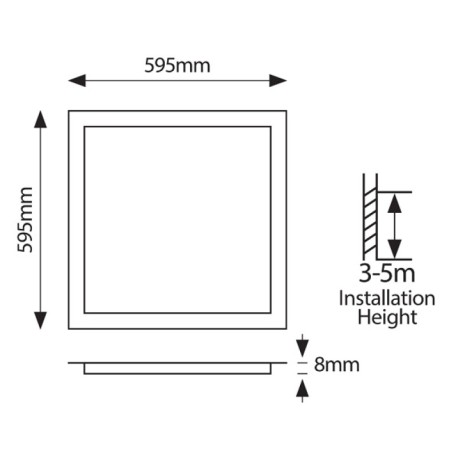 Panel Led de 60 x 60 Aimur