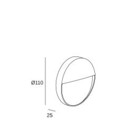 Empotrable de pared Nod Round 2.6w 3000k IP65 Forlight