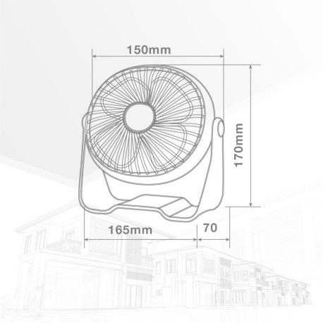 Mini ventilador de sobremesa Alua USB Blanco GSC