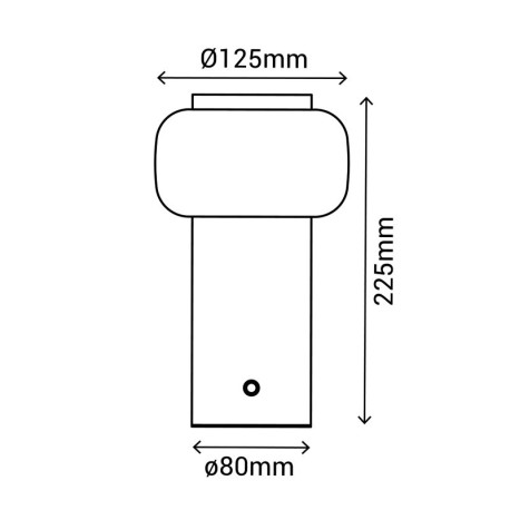 Lámpara led sobremesa portátil Mimo 2w IP54 Sulion