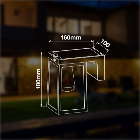 Aplique solar LED c/sensor movimiento y crepuscular 2w 3000k GSC