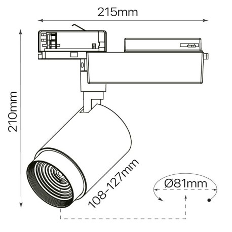 Foco proyector LED Track.24 regulable I-TEC