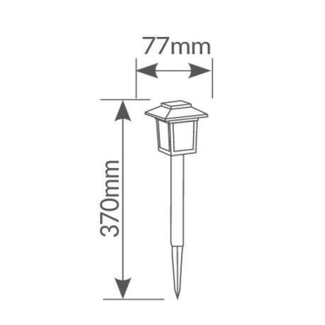 Pack-12 Estaca jardín solar LED Bukka 1600K IP44 GSC