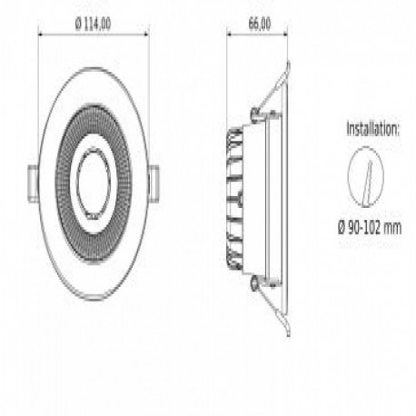 Downlight Boston redondo 5700k REg.0-10V/Push/Dali Threeline