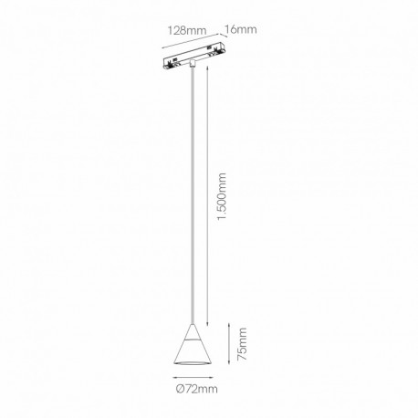 Foco decorativo led ZOE magnetic track Beneito Faure