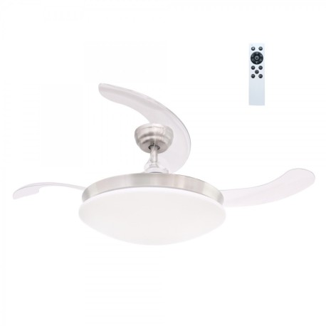 Ventilador de techo DC María LED-CCT y Altavoz oculto CristalRecord