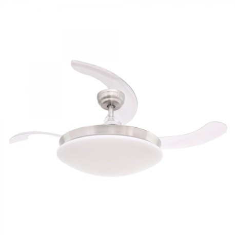 Ventilador de techo DC María LED-CCT y Altavoz oculto CristalRecord