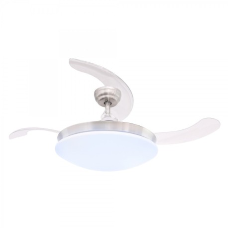 Ventilador de techo DC María LED-CCT y Altavoz oculto CristalRecord