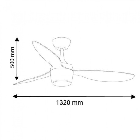 Ventilador de techo Lin blanco Mimotec