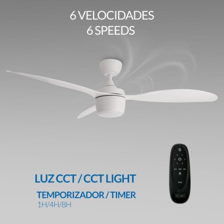 Ventilador de techo Lin blanco Mimotec