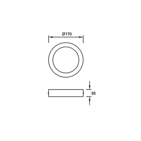 Downlight de superficie Easy Round Surface blanco Forlight