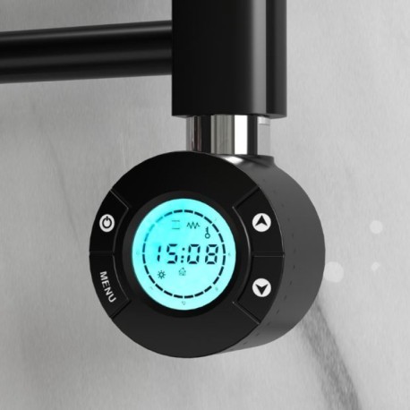 Toallero Elba Plus eléctrico bajo consumo negro 500mm  Rointe