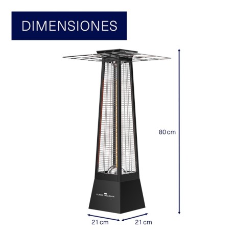 Infrarrojo de fibra de carbono portátil de suelo IF-360 Gabarron